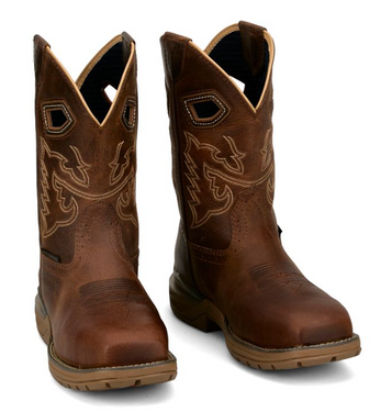Justin® Men's Brown Oilpatch 11" WP Nano Comp Toe Work Boots