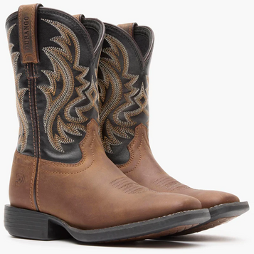 Durango® Boys' Brawny Brown/Black Onyx Square Toe Boots