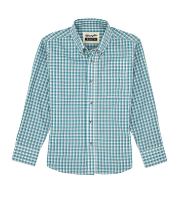 Wrangler Riata® Boys' L/S Plaid Button Shirt