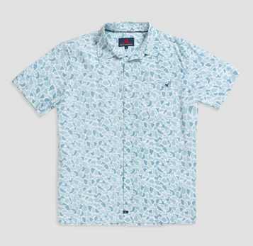 Beach & Barn® Men's S/S Slate Woodlands Sport Button Shirt