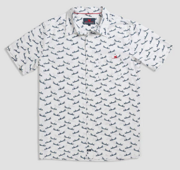 Beach & Barn® Men's S/S Fun Run Button Sport Shirt