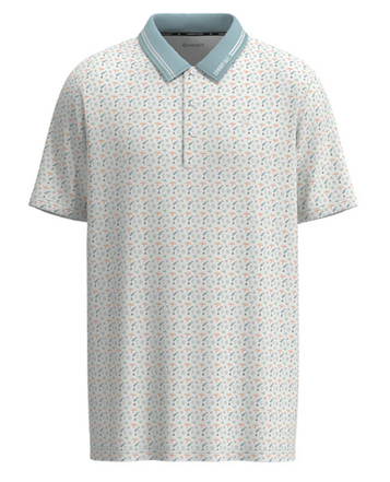 Hooey® Men's S/S White/Light Blue The Weekender Polo Shirt