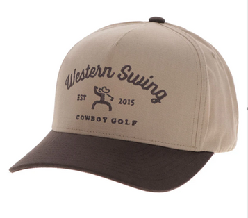 Hooey® Tan/Brown Western Swing Cowboy Golf Cap