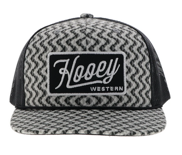 Hooey® Grey/Black Zig Zag Lakota with Rope Cap