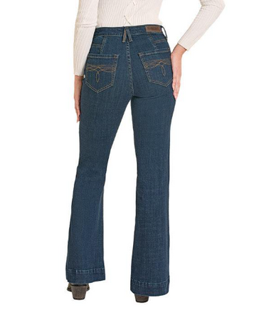 Rock & Roll Denim® Ladies' Boot Stitched High Rise Trouser Jeans
