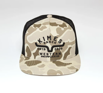 Kimes Ranch® Grandview Camo Flat Bill Cap