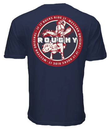 Hooey® Men's S/S Navy Buck'd Red Roughy Logo T-Shirt