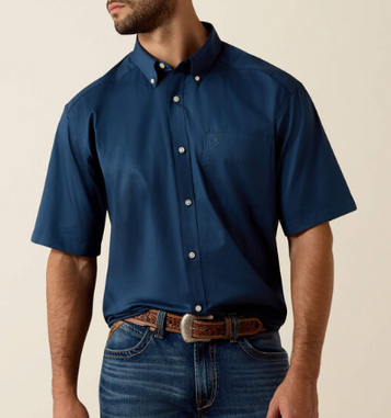 Ariat® Men's L/S Key Largo Navy Twill Button Shirt