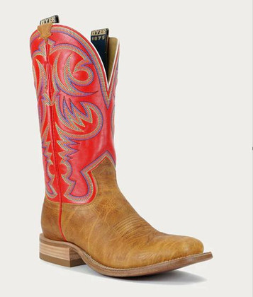Hyer® Men's Tan/Red Sawyer Square Toe Boots