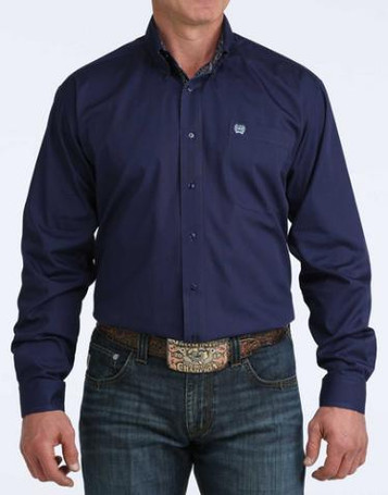 Cinch® Men's L/S Solid Royal Blue Button Shirt