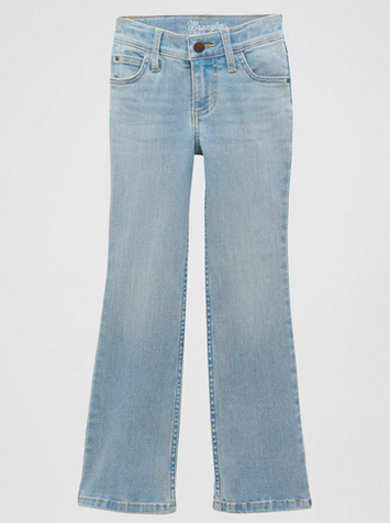 Wrangler® Girls' Bespoke Light Wash Boot Cut Jeans in Harmony