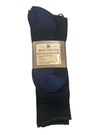 Boot Doctor® Men's Black Over The Calf Socks 3-Pack