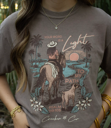 Cracker and Cur® Ladies' S/S Espresso Light To My Path T-Shirt
