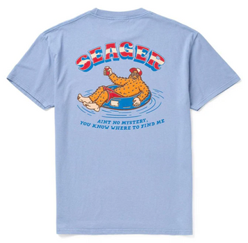 Seager® Men's S/S Faded Denim Blue Tubular T-Shirt