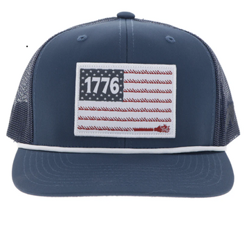 Hooey® Navy Blue Liberty Roper 1776 Flag Patch Cap