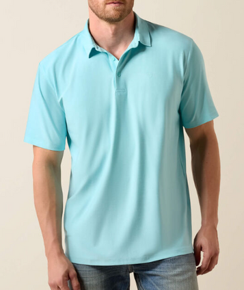 Ariat® Men's S/S Angel Blue Charger 2.0 Polo Shirt