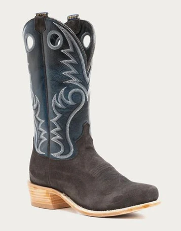 Hyer® Men's Charcoal Roughout/Blue McCune Cutter Toe Boots
