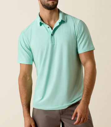 Ariat® Men's S/S Beach Glass Charger 2.0 Fitted Polo Shirt
