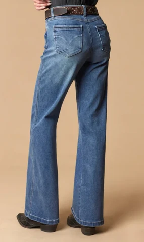 SALE Western Blue® Ladies' HR 5-Pocket Wide Leg Jeans