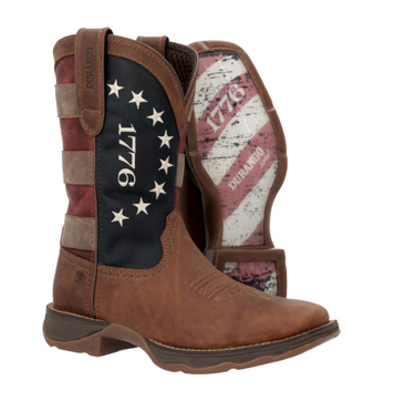 Durango® Ladies' Rebel™ America 250 Flag Square Toe Boots