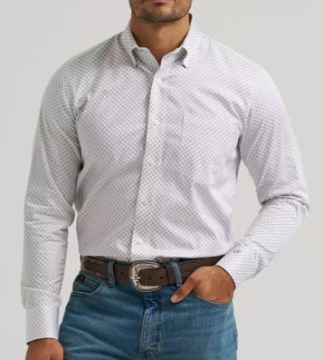 Wrangler® Men's L/S Barbed Wire Cody Johnson Button Shirt