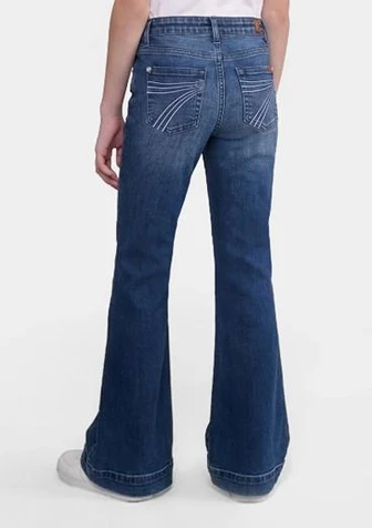 7 For All Mankind® Girls' Mini Dojo in Slim Illusion Lake Blue Jeans