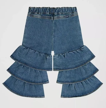 Wrangler® Little Girls' Tiered Ruffle Flare Jeans