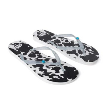 Myra® Ladies' Black/White Shadow Ranch Flip Flops