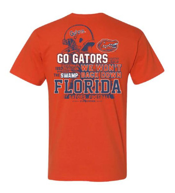 FloGrown® Men's S/S Orange UF Rally Poster Player T-Shirt