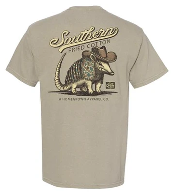 Southern Fried Cotton® Unisex S/S Sandstone Armadillo T-Shirt