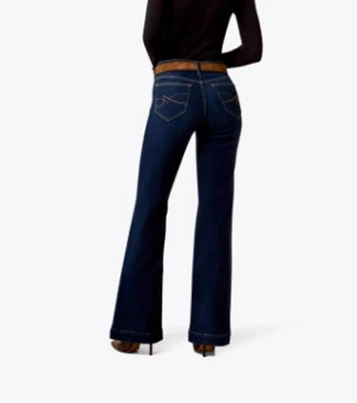 Ariat® Ladies' Dark Wash PR Revel Vilma Ultrastretch Trouser Jeans in Hayward