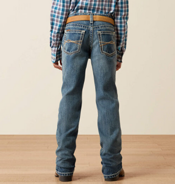 Ariat® Boys' B4 Relaxed Jonathan Boot Cut Jeans in Durango