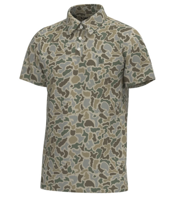 Local Boy® Men's S/S Localflage Sand Dirty Myrtle Polo Shirt