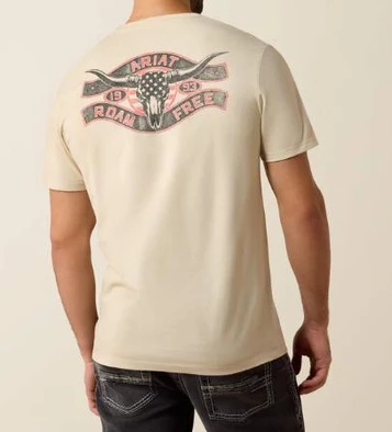 Ariat® Men's S/S Natural Steer Freedom T-Shirt