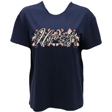 Hooey® Ladies' S/S Navy/Pink Floral Boot Springs T-Shirt