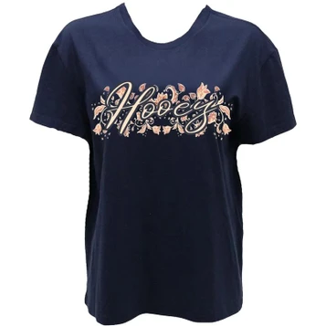 Hooey® Ladies' S/S Navy/Pink Floral Boot Springs T-Shirt