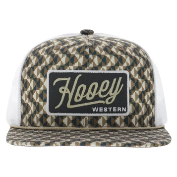 Hooey® Tan Geo/White Lakota 6-Panel Trucker Cap