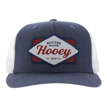 Hooey® Denim/White Diamond Logo Patch Trucker Cap