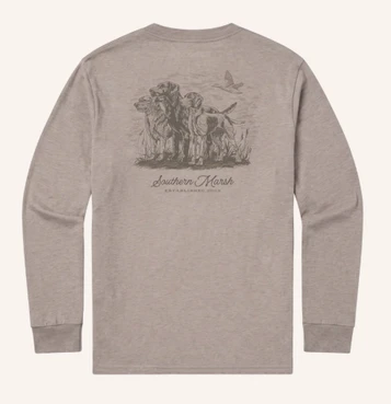 Southern Marsh® Men's L/S Burnt Taupe At The Ready Seawash™ T-Shirt