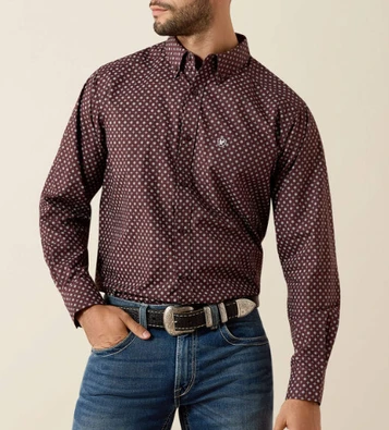 Ariat® Men's L/S Fudge Medallion Print Constantine Classic Fit Button Shirt