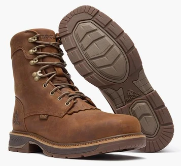 Rocky® Men's Brown 8" Ride LTE Waterproof Work Boots