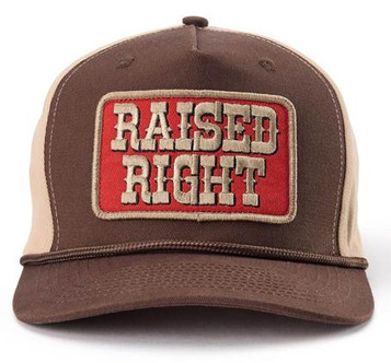 Seager® Brown/Tan Raised Right Canvas Trucker Cap