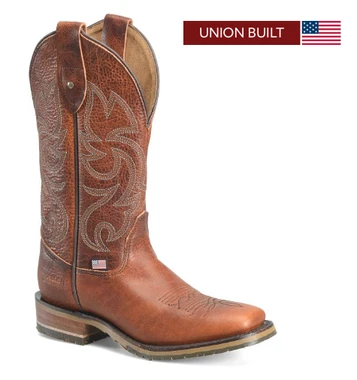 Double H® Ladies' Brown McCarroll Union Built Square Toe Boots