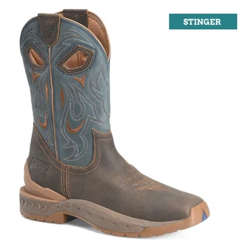 Double H Phantom Rider® Men's Brown/Blue Emperor Wide Square Toe Work Boots