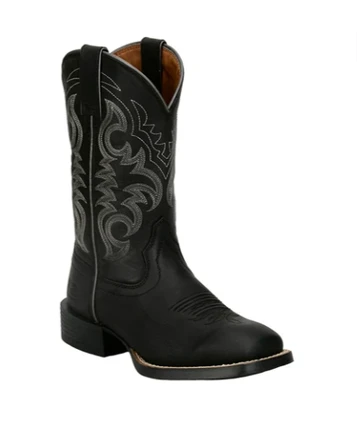 Justin® Ladies' Black Della Water Buffalo Square Toe Boots