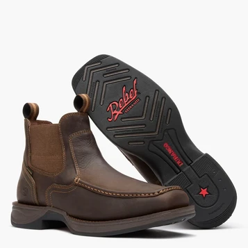Durango® Red Dirt Rebel™ Men's Brown Ultra-Lite Chelsea Ankle Boots