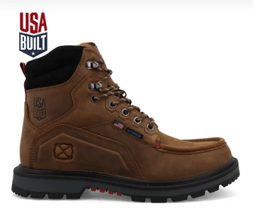 Twisted X® Men's Brown USA Built 6" Laceup Work Boots