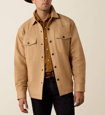 Ariat® Men's Cartouche Tan Retro Snap Shirt Jacket