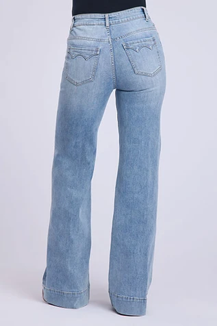 Stetson® Ladies' Medium/Light Blue HR 751 Wide Leg Jeans