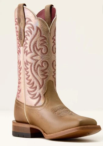 Ariat® Ladies' Caramelized/Gleaming Coral Frontier Drift Wide Square Toe Boots